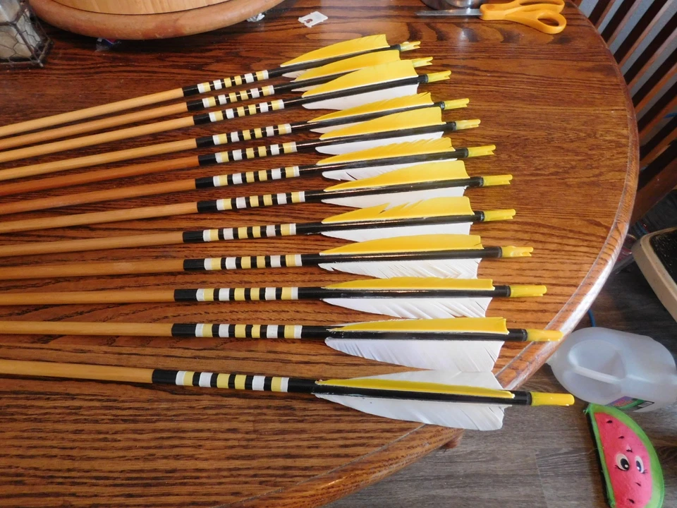 One Dozen New Matching Cedar Arrows - Image 2 of 4