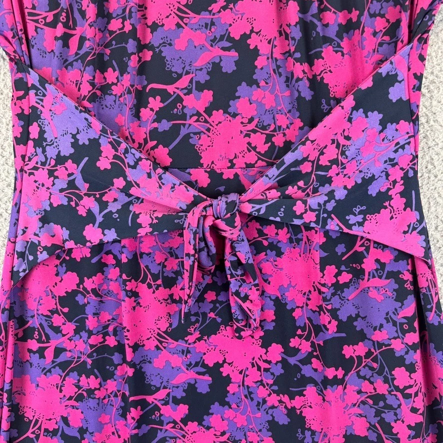 Vestido Chadwicks Shape Benefits Talla 14 Floral Imitación Envoltura Carrera Elastizado Frontal Corbata Foto 3 de 4