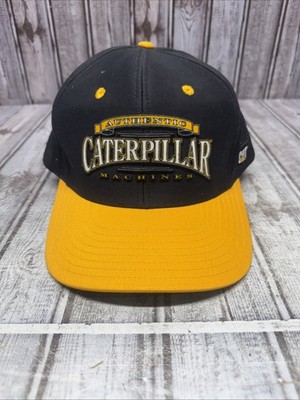 Authentic Caterpillar Machines Hat Vintage Cap Trucker Double SnapBack CAT 