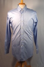 Sleek Brooks Brothers Slim Fit Non-Iron Cotton Men's Blue Dress Shirt - Sz 16-36