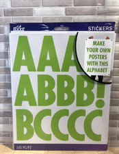 Sticko Alphabet Stickers 145/Pkg-Futura - Extra Large, Green, Free US Ship