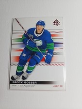 2019-20 UD SP AUTHENTIC RED LIMITED BASE PARALLEL BROCK BOESER #45 CANUCKS