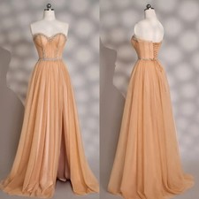 Sparkle Tulle Beading Sequined Evening Dress Rhinestone Sweetheart Prom Dress