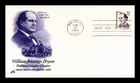 DR JIM STAMPS US COVER WILLIAM JENNINGS BRYAN $2 GREAT AMERICANS FDC SCOTT 2195