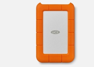 Used LaCie Rugged 5TB External Hard Drive USB C USB 3.0 Portable Orange