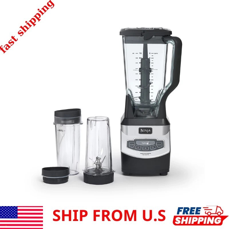 Ninja Professional Blender with Single Serve Cup - Gray - New Model