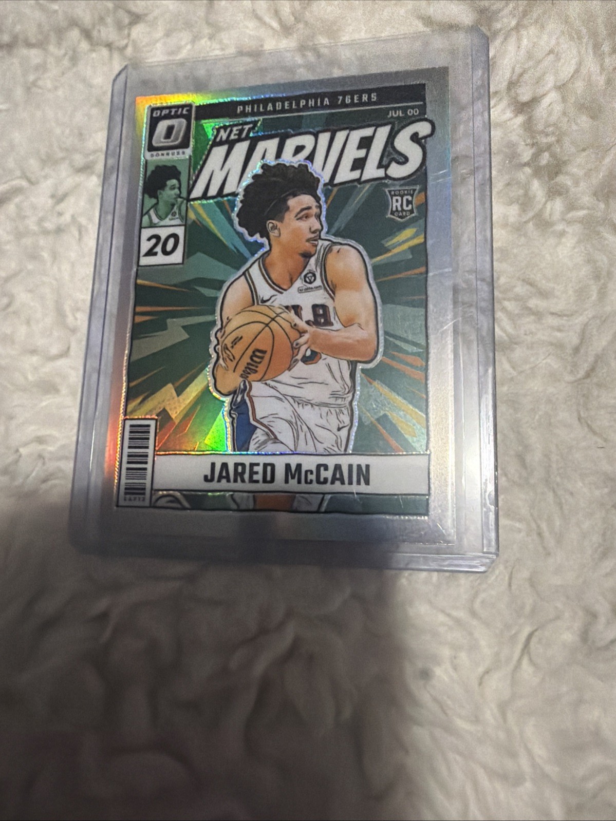 JARED MCCAIN 2024-25 DONRUSS OPTIC NET MARVELS ROOKIE HOLO 76ERS OKC RC