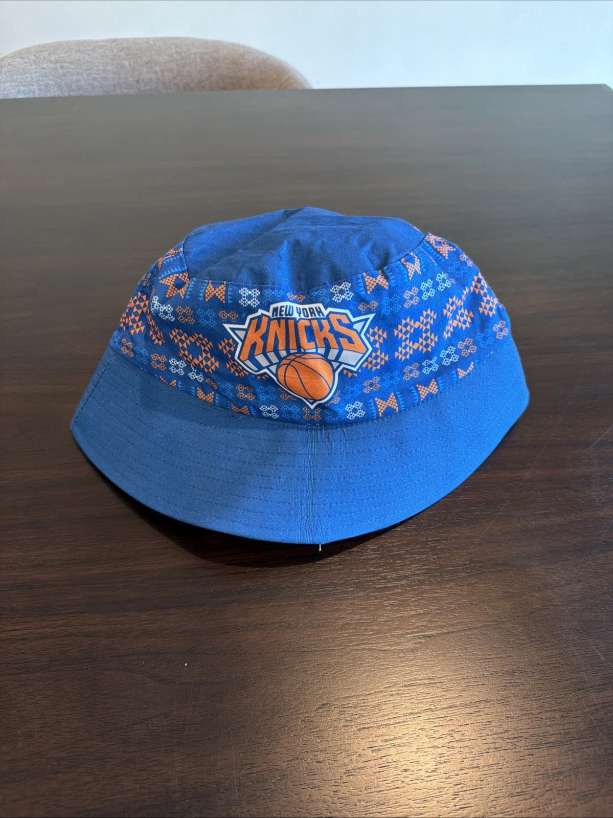 New York Knicks Bucket Hat Blue Orange One Size