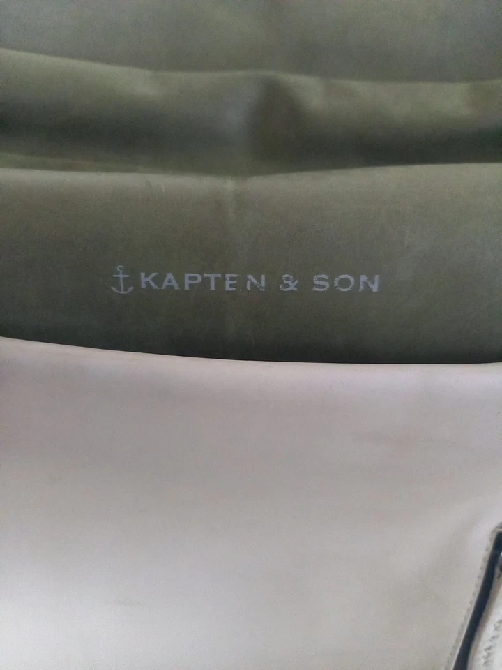 KAPTEN & SON Rucksack, grey/olive (grau/ olive), 26l, mit Laptopfach, gute Ware - Bild 2 von 4