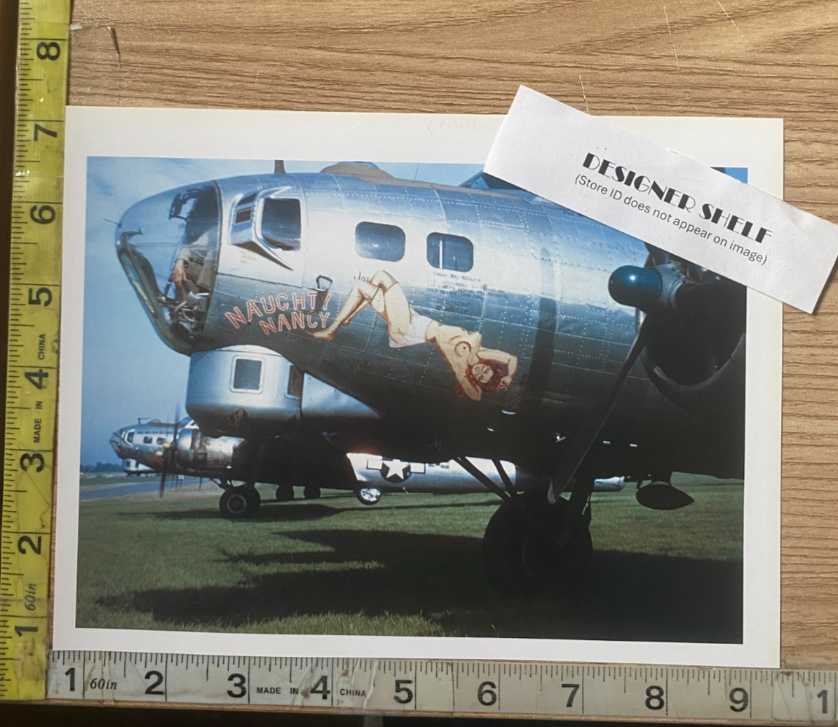 Naughty Nancy Pinup Girl Nose Art Bomber WW2 Airplane Scene Book
