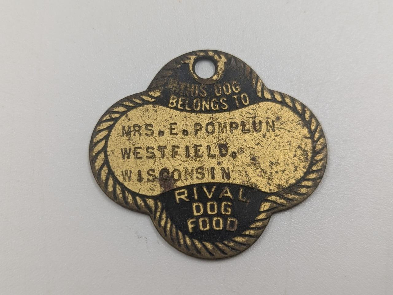 Dog Tag &ldquo;this Dog Belongs To&rdquo; Wisconsin