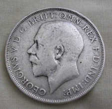KING GEORGE V SILVER FLORIN 1914-KM #817 -V.F