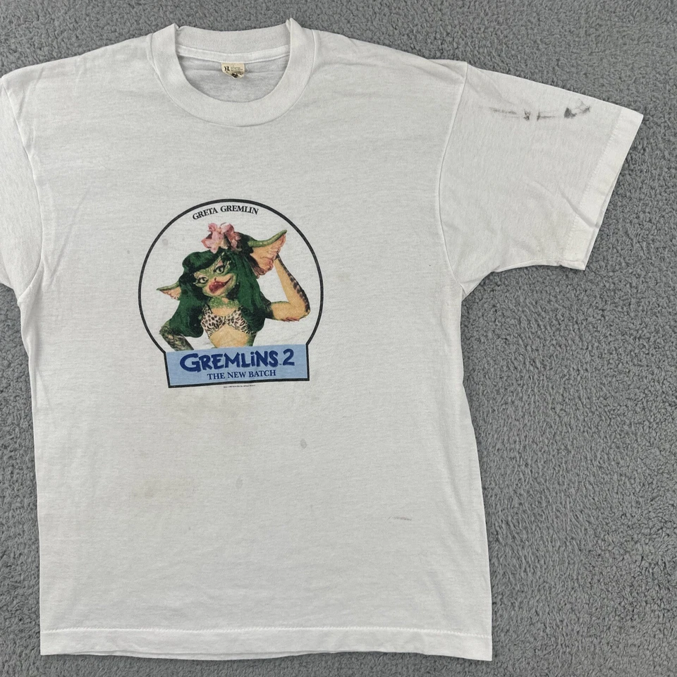 Camiseta De Colección Screen Stars SS XL Blanca Gremlins 2 El Nuevo Lote Greta Gremlin 1990 Foto 2 de 4