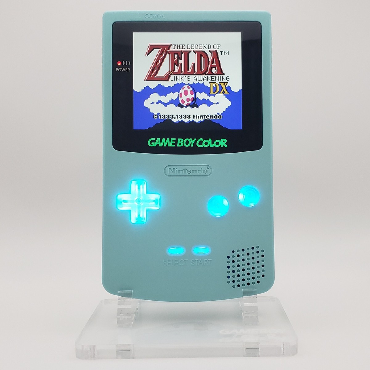 LED Buttons, Backlit IPS Screen Gameboy Color, Funnyplaying GBC