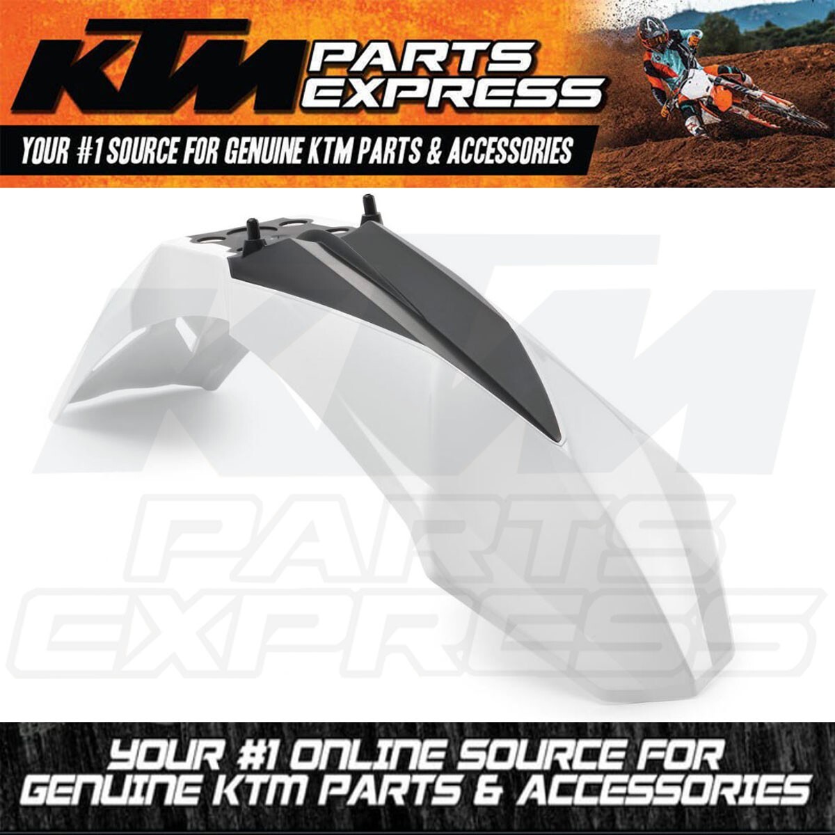 NEW OEM WHITE KTM FRONT WHITE FENDER 690 SMC 2008 2009 2010