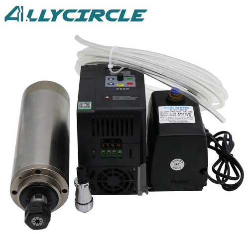 2.2KW Spindle Water Cooled Kit ER20 24000RPM AC220V 80MM+ VFD 5M Pipes 75W Pump - Picture 2 of 17