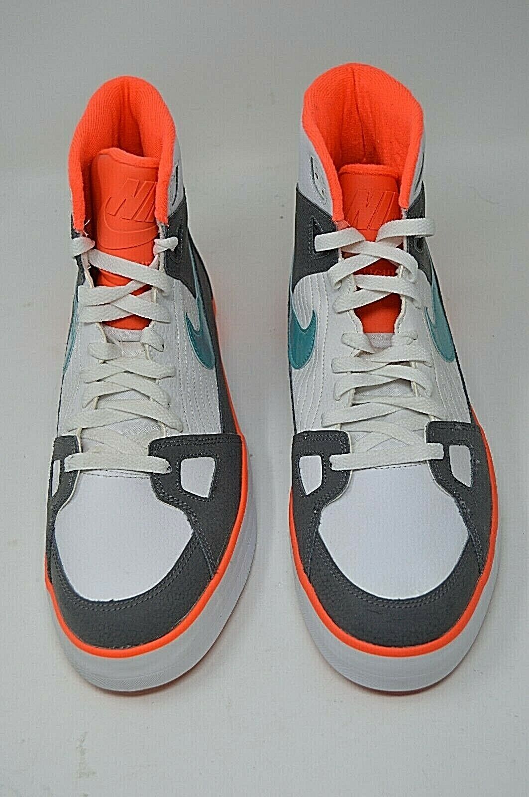 té Omitido Uganda Nike Air Flight AC Men&#039;s High-Top Basketball Sneakers Grey/Neon Orange  Size 11 | eBay