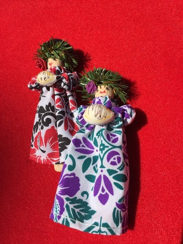 Antique HANDMADE Chinese Dolls Ornaments Made From Wooden Clothespin UNIQUE OOAK - 第 3/5 張圖片