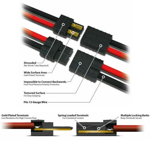 20Pairs TRX-style Connector Plug Male & Female Lipo NiMh Battery ESC - Picture 6 of 7