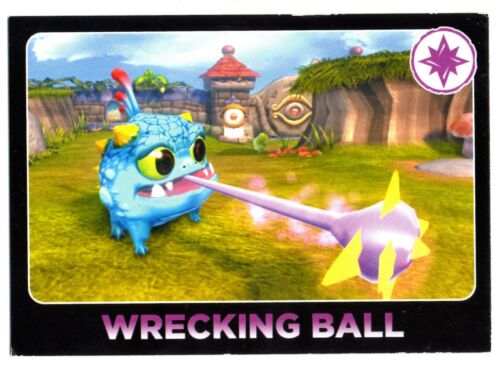 WRECKING BALL #41 CHROME SKYLANDERS SPYRO'S ADVENTURE 2012 TOPPS WITH WEAR - Picture 1 of 2