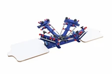 4 Color 2 Station Screen Printing Machine Table Press Printer screen Equipment