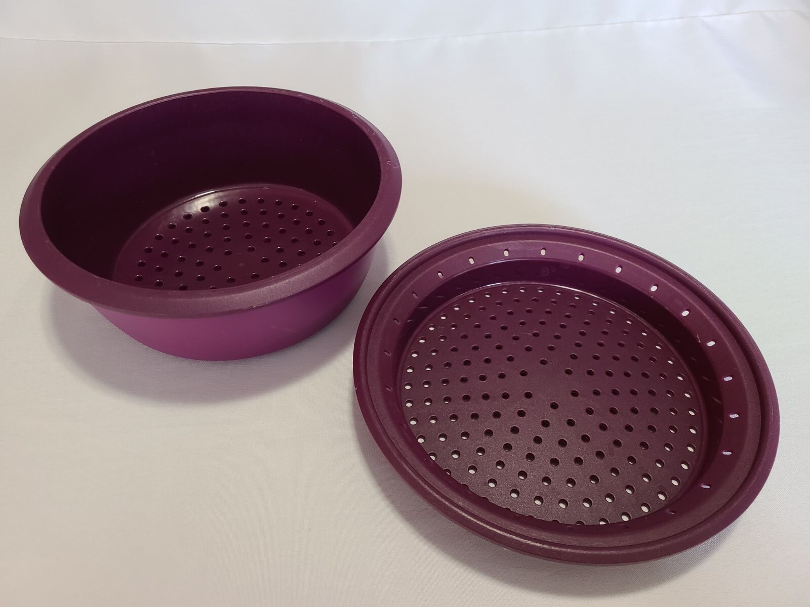 Tupperware Microwave Smart Steamer 2 Piece Stack Cooker #6509A-1 and ...