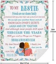 To My Bestie Throw Blanket Fleece 50" x 60"