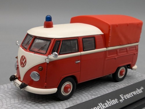 Modellini auto 1:43 Premium ClassiXXs Volkswagen VW T1 doppia cabina vigili del fuoco IMBALLO ORIGINALE - Foto 2 di 15