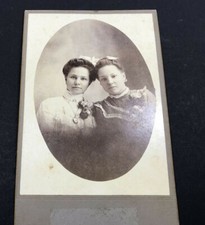 Antique Cabinet Card Photo Sisters Friends Mother Daughter 1880's - 1900's