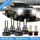 For Jeep Grand Cherokee 2019-2020 Combo H9 H11 LED Headlight + H11 Fog Bulbs Kit