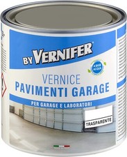 Smalto Vernice Pavimento Garage Calcestruzzo carrabile Vernifer Trasparen 750 ml