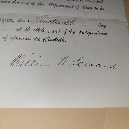 Willliam Seward Autographed Civil War Pardon Document - Picture 2 of 9