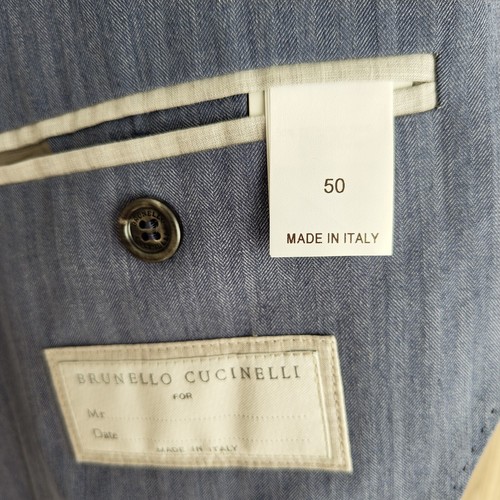 Chaqueta Brunello Cucinelli Hombre. %50 seda. Talla 50 - Imagen 8 de 11