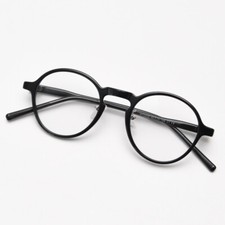 Men Women Classical Retro Round Eyeglasses Frame With Clear Lens TR90  Plate