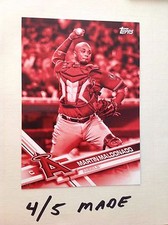 Martin Maldonado #ANG-17 LA Angels 4/5 Made 2017 Topps 5X7 Jumbo Red Version
