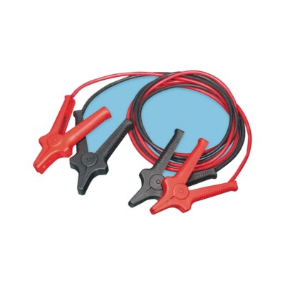 Perel Cavi avviamento auto 16 mm² 220A 3 metri, 12V 24V set avviamento per motori benzina fino a 2500 cc, morsetti isolati, certificati TUV GS DIN, con borsa