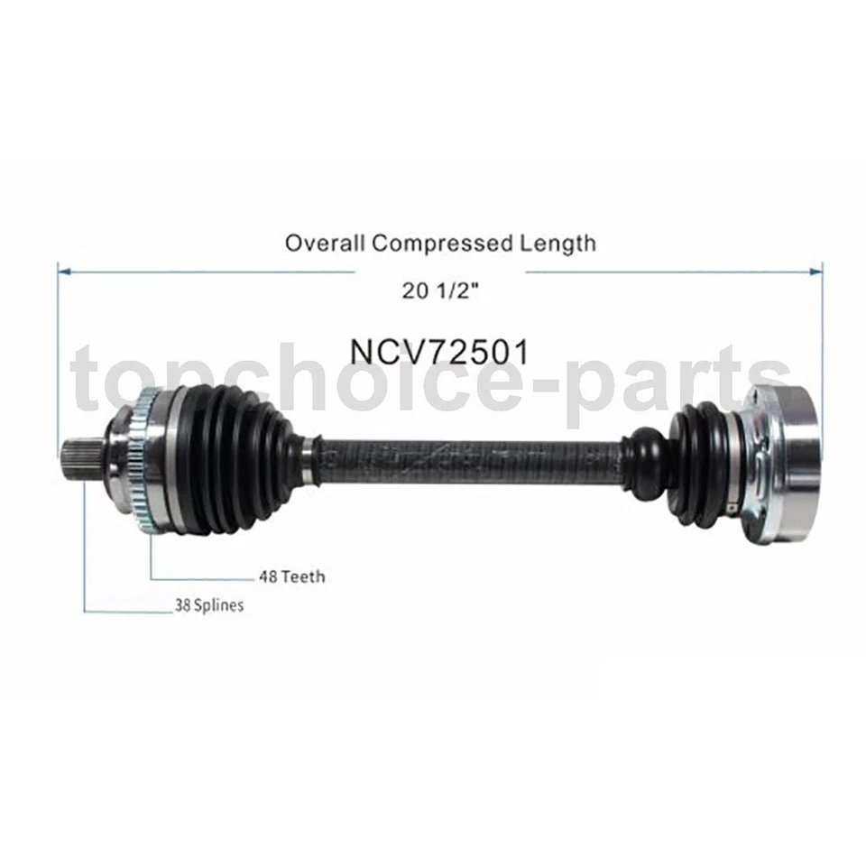 1 eje delantero izquierdo lado del conductor CV para Volkswagen EuroVan 1993 1994 1995 Foto 4 de 4