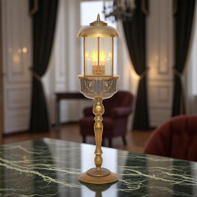 Unique Art Nouveau Table Lantern Table Lamp Brass Lamp ''RUE CARCANS'' Lamp