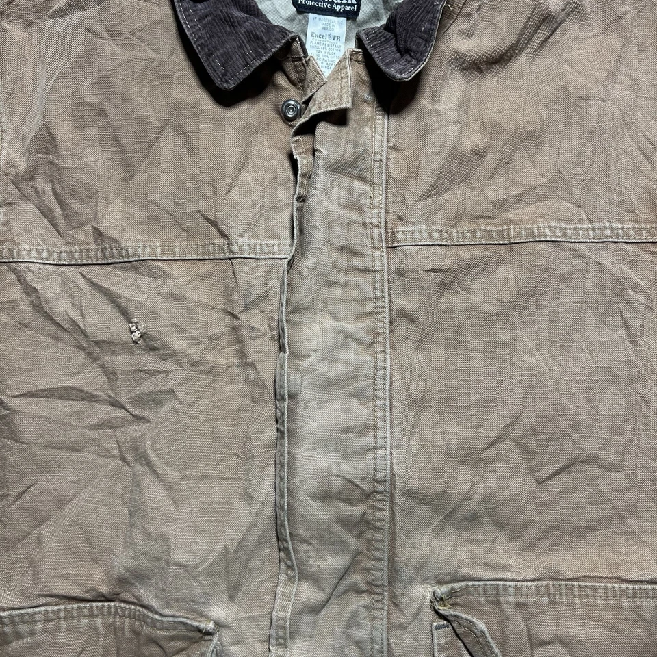 Bulwark Excel FR Jacket Mens Large Brown Duck Comfort Touch Flame Resistant - Image 2 of 4