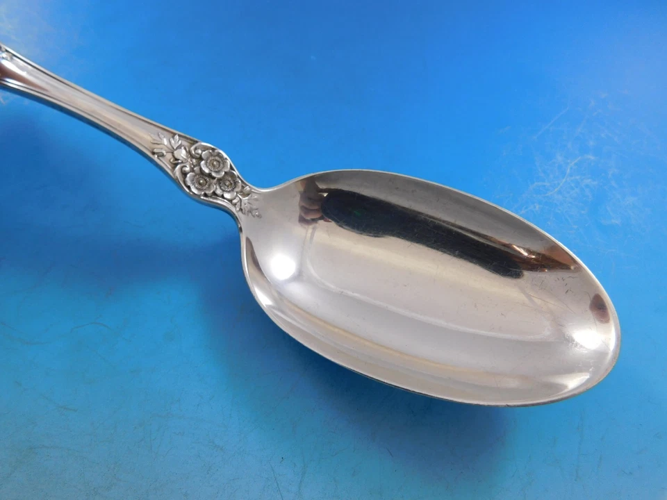 Antigua cuchara para servir Buttercup de Gorham de plata de ley de 8 3/8" Foto 2 de 4