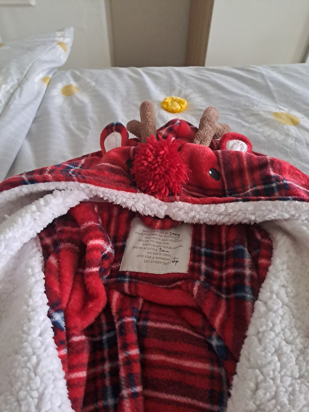 Reindeer Hooded Dressing Gown Size Xl Asda Womens eBay