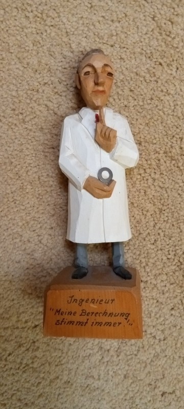 Engineer Wood Carving - 7"