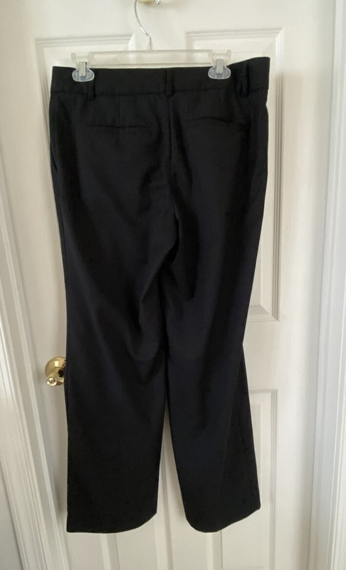 WOMEN'S BLACK POLYESTER BLEND STRAIGHT LEG DRESS PANTS BY:  MERONA -- SIZE : 10