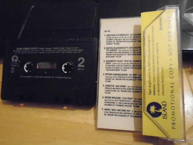 RARE PROMO Island sampler CASSETTE TAPE Melissa Etheridge U2 Pogues VAIN Heretix - Image 2 of 2