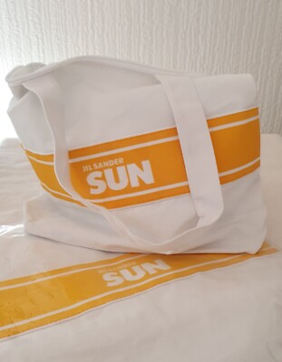 2x Jil Sander SUN Umhängetasche Strand Tasche Shopper 2 Stück Originalverpackt 