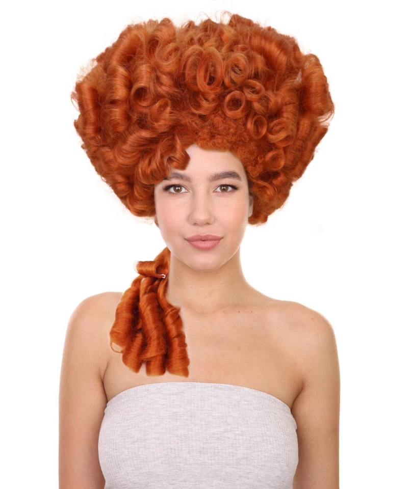 Peluca gris rizado peinado colonial HPO para mujer I gorra sin tapa transpirable premium Foto 3 de 4