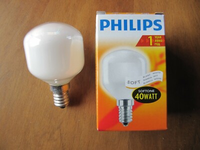 1 x PHILIPS Tropfen - Lampe BELLALUX SOFT WHITE E14 40W OPAL Glühbirne BELLA T45