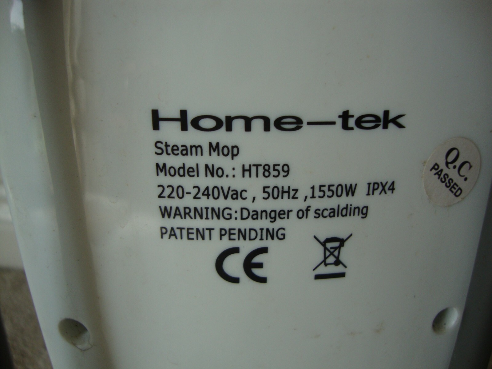 Hometek Lightweight Upright HT859 Steam Mop Elite Steam Floor Cleaner