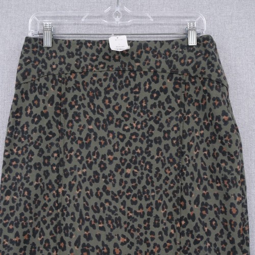 Banana Republic Skirt Womens Size 6 Green Animal Print Straight & Pencil - Picture 2 of 9