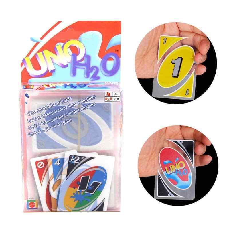 UNO H2O Card Game for Kids, Jogos de Tabuleiro, Impermeável, À Prova de  Pressão, PVC, Plástico, Transparente, Cartas, Dia das Bruxas, Presentes de  Aniversário - AliExpress